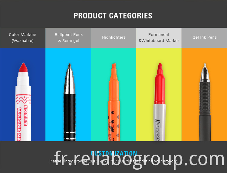 Reliabo Fabricant Promotional Private Label Stylos à bille en métal avec logo Imprimer